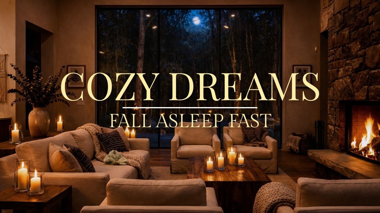 Rainy Night Inside Evening at Home | Soft Piano Music for Sleep & Focus