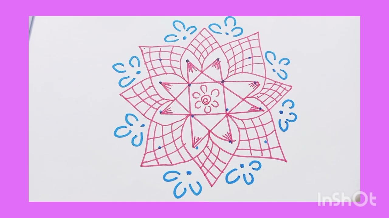 Easy rangoli daily morning muggulu 🌺🌺🌺