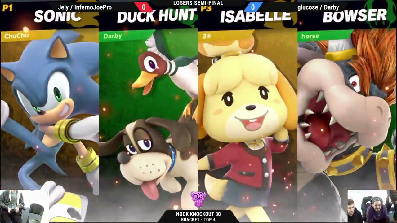 Nook Knockout 30 Doubles Je;y and InfernoJoePro vs glucose and Darby