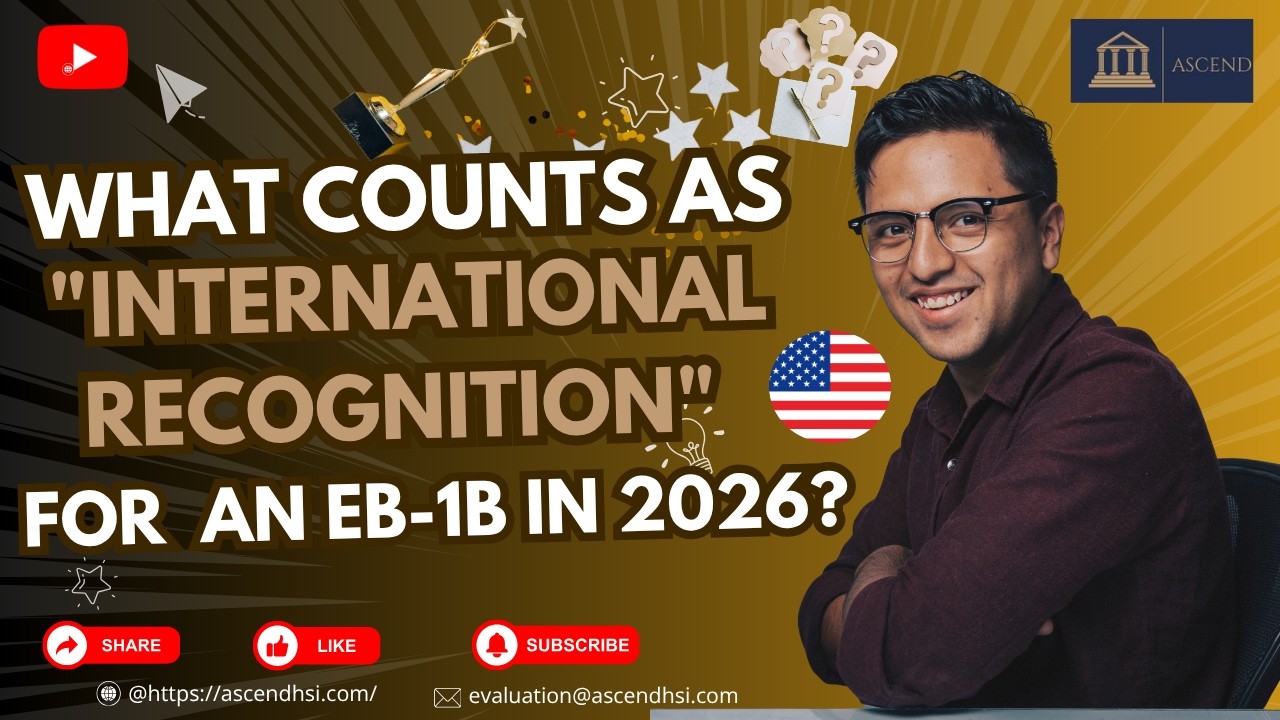 What Counts as International Recognition for an EB 1B in 2026?