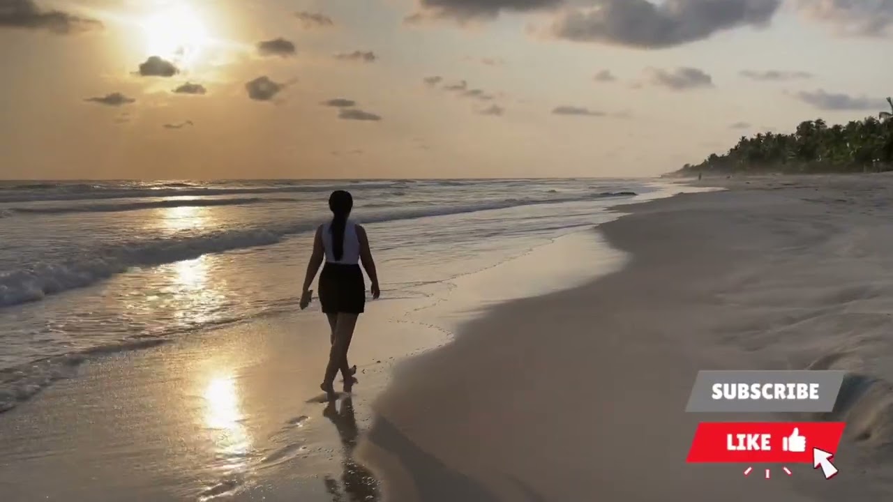 Relax beach day in Côte d’Ivoire 🇨🇮 🌊🌅 golden sunset, calm vibes, soft waves, pure nature moments ✨