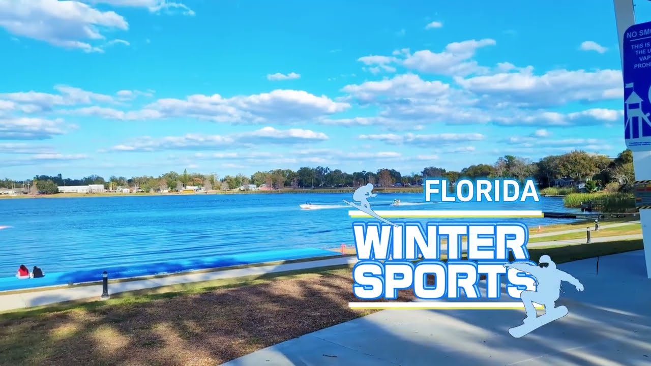 WINTER SPORTS in FLORIDA - Water skiing in Winter Haven COLD WATER