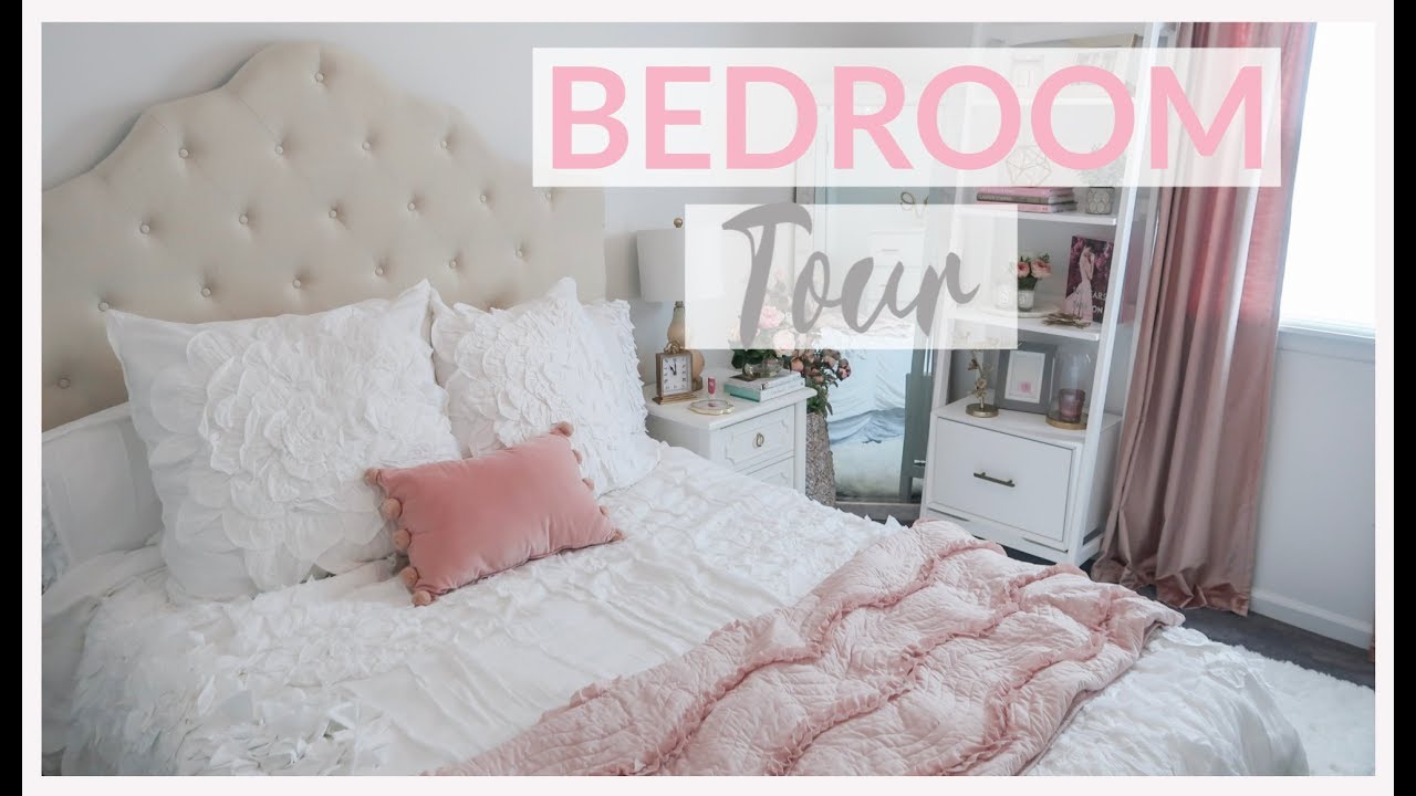 PINK & WHITE BEDROOM TOUR | LACE & LASHES