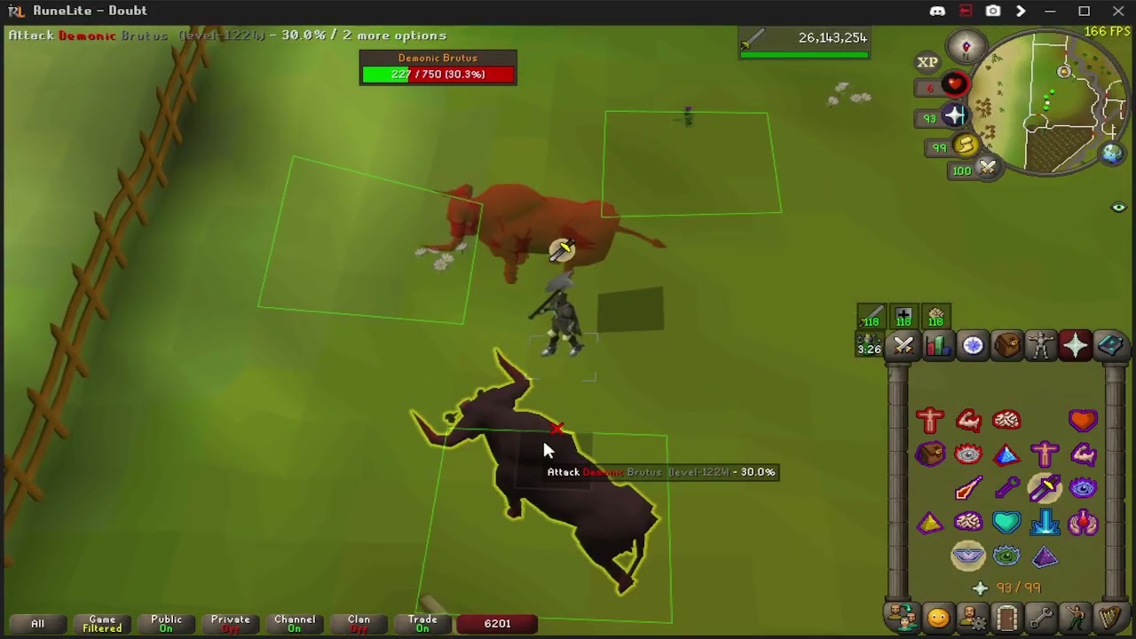 Demonic Brutus No Pressure Dharoks Kill