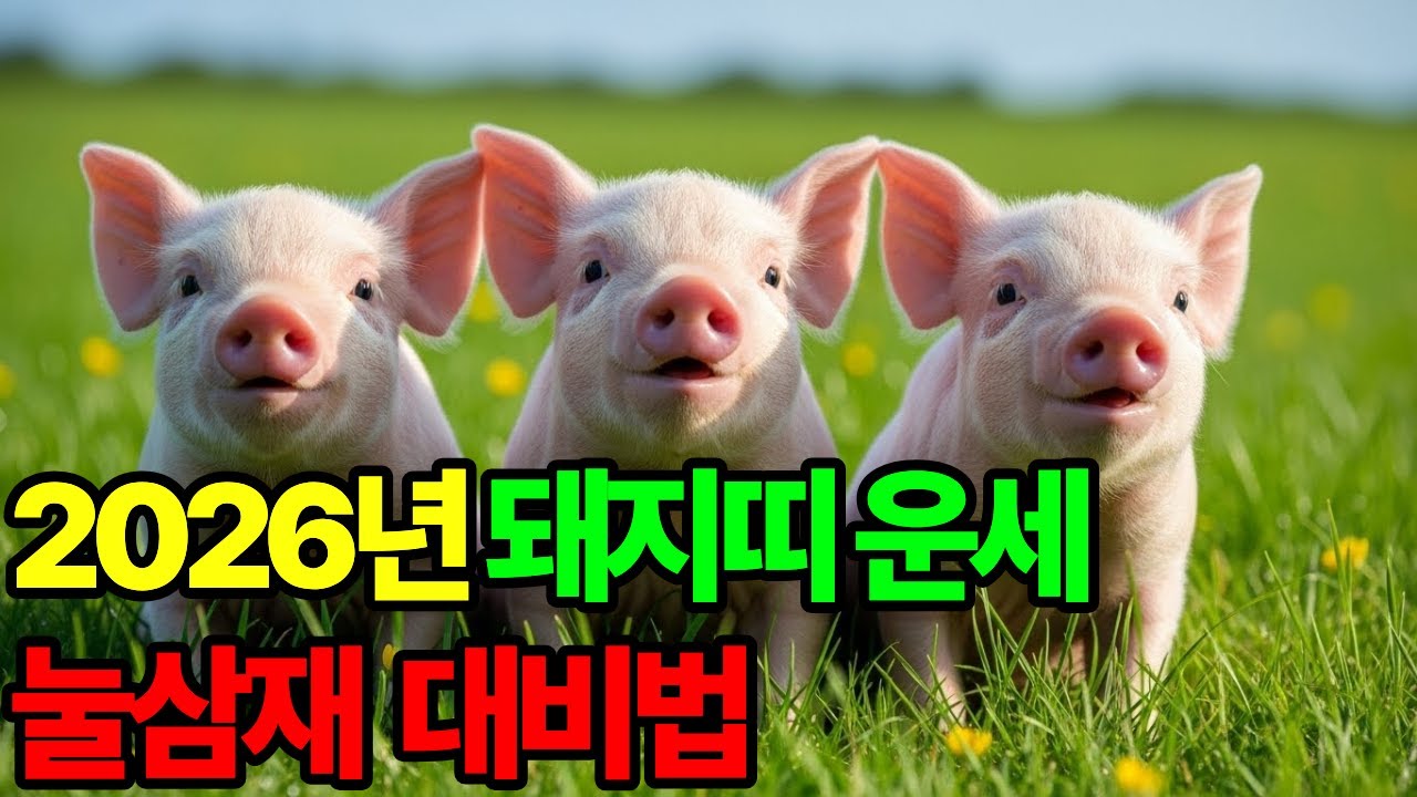 2026년 돼지띠 총운, 생년 별 운세, 눌삼재 지혜롭게 넘기는 법.