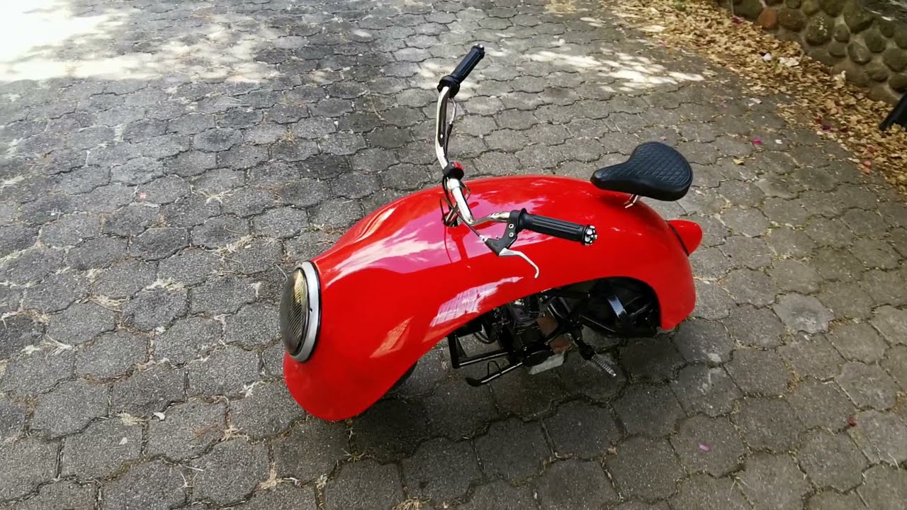 Minimoto pocket bike con carcasa de salpicadera tipo VW 60's bug