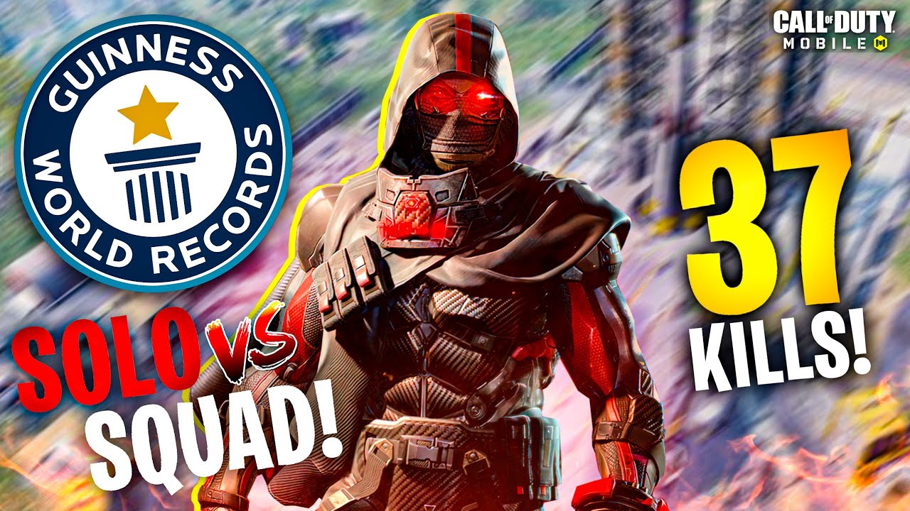 NEW WORLD RECORD SOLO VS SQUAD 37 KILLS IN BLACKOUT - COD MOBILE | BATTLE ROYALE