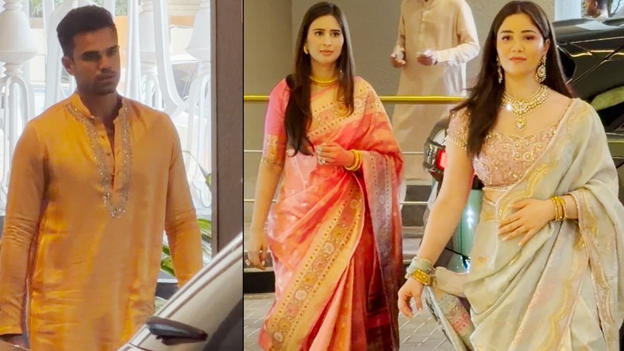 Sara Tendulkar With Saaniya Chandhok & Arjun Tendulkar At Eka Lakhani And Ravi Bhagchandka Wedding