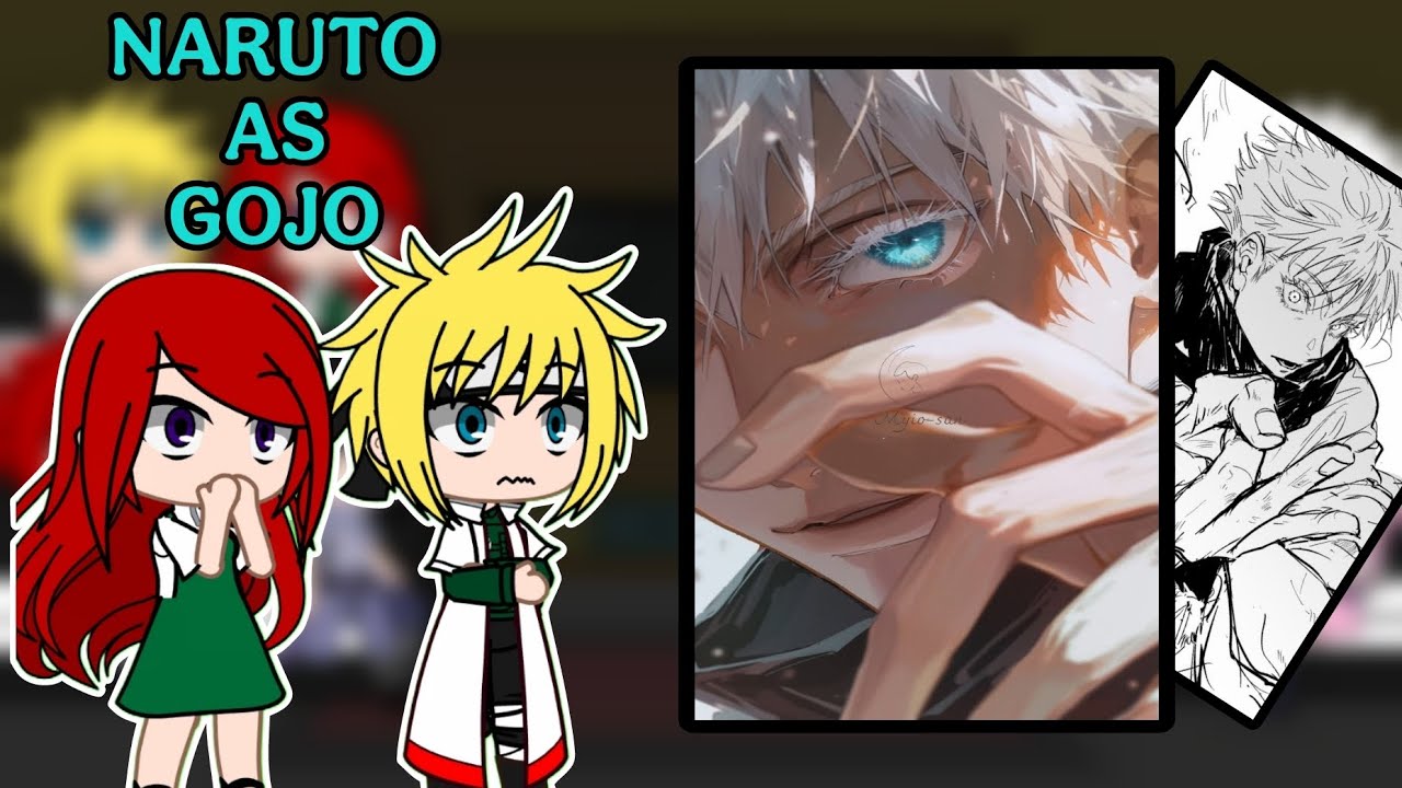 Naruto family and friends react to Naruto as Gojo //MOVIE//     #anime #naruto #gacha #gojo #sasuke