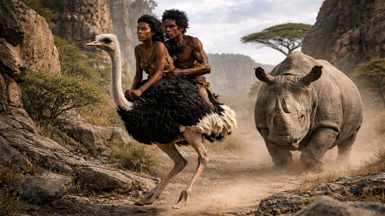 Life Millions of Years Ago | Ep 22: Humans vs Prehistoric Rhino & Giant Ostrich – Brutal Survival