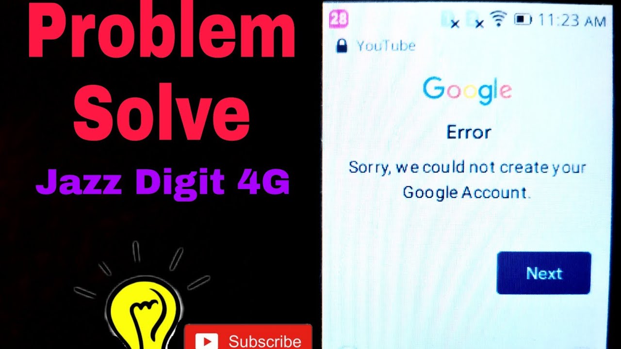 jazz Digit Gmail Create solution Off Error ||  How To fix Error  on Jazz Digit 4G mobile | Mr Gamer