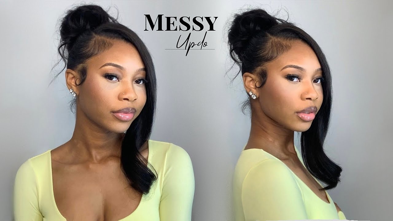 HOW TO: Messy Bun Updo Using Seamless Clip Ins Ft. Betterlength Hair