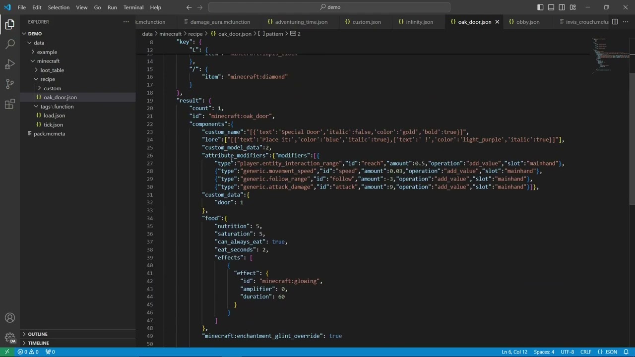 How to make a Datapack Episode 3: Recipes