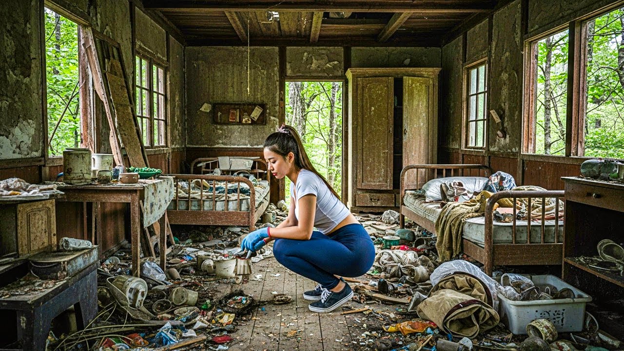 Young girl cleans up dirty abandoned house into beautiful home in 36 hours