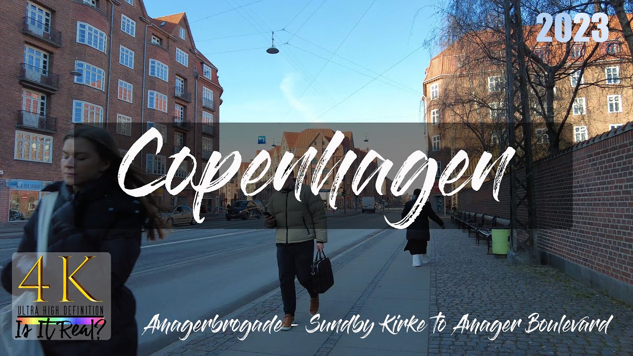 Copenhagen, Denmark | Amagerbrogade | Amager | City Tour | 4K | Winter | 2023