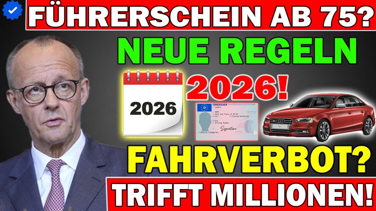 🚨 EILMELDUNG 2026: Führerschein ab 75 – Diese neuen Regeln treffen Millionen Senioren!
