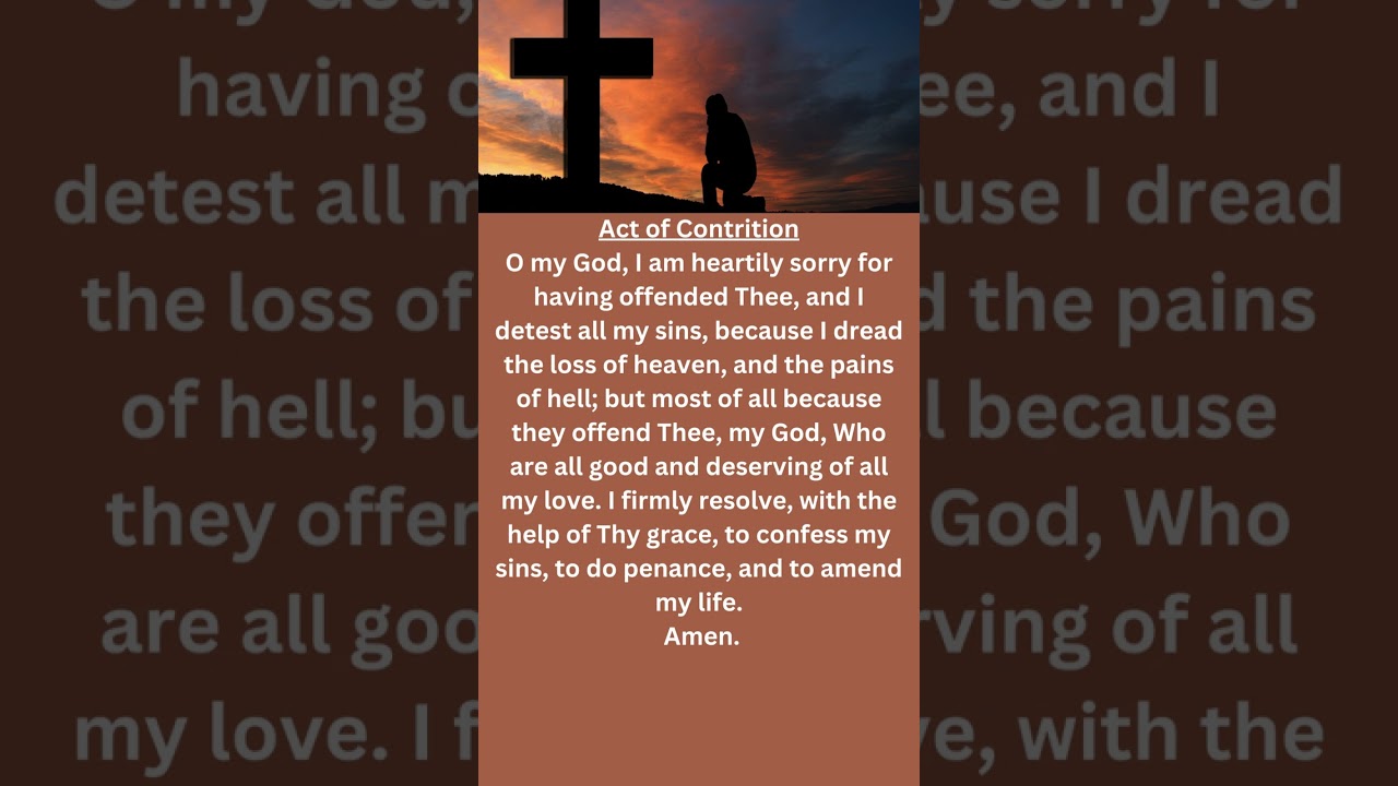 Act of Contrition Prayer