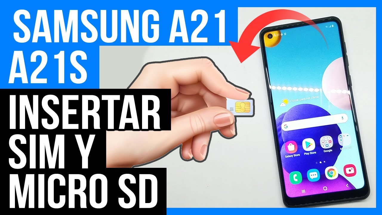 ⏩SAMSUNG A21 / A21s - Como insertar Tarjeta Sim y Micro SD
