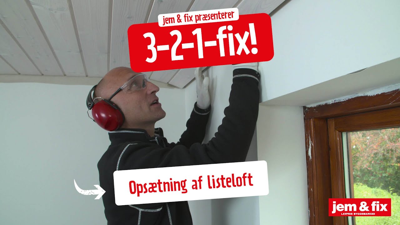 Profilbrædder - opsætning og montering af listeloft. Se hvordan her