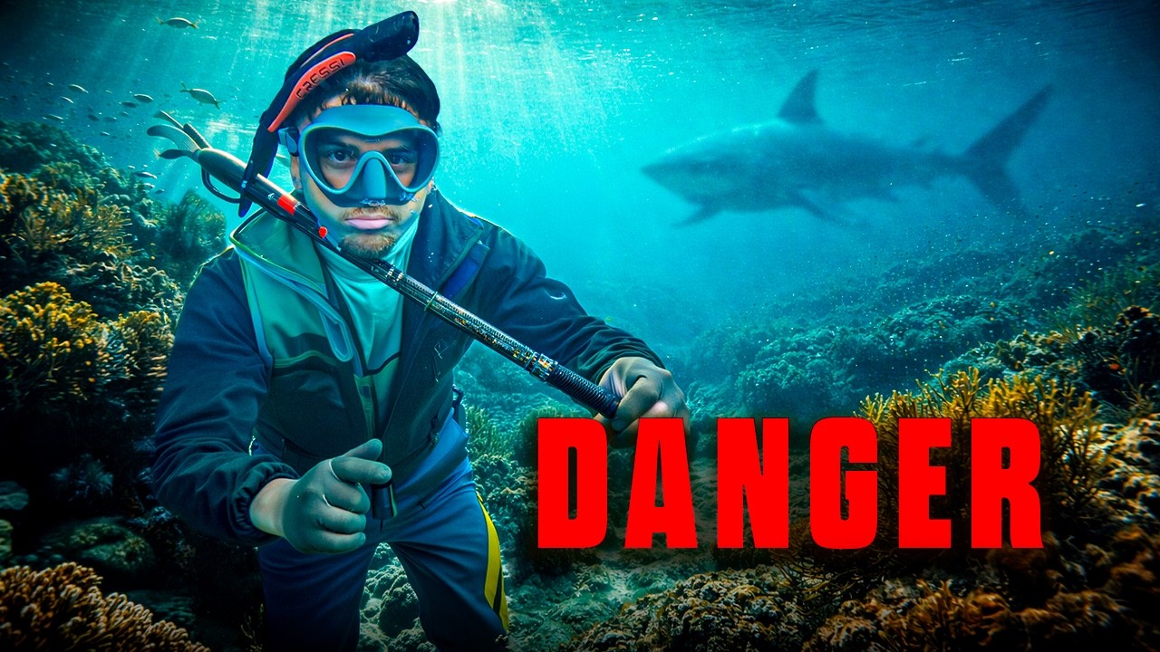 Chasse sous-marine avec 2 Inconnus... et un Requin 🦈 🇮🇨