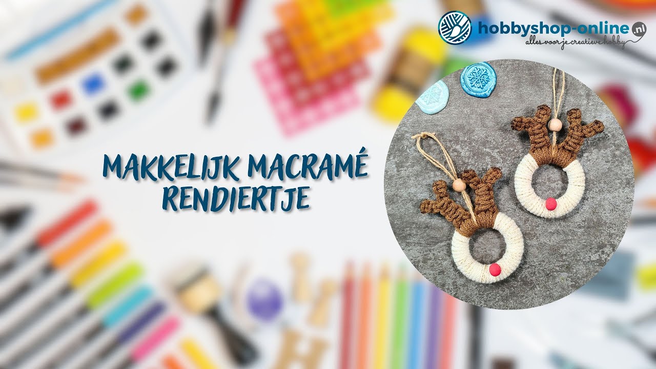 Zo maak je een schattig en simpel macramé rendiertje