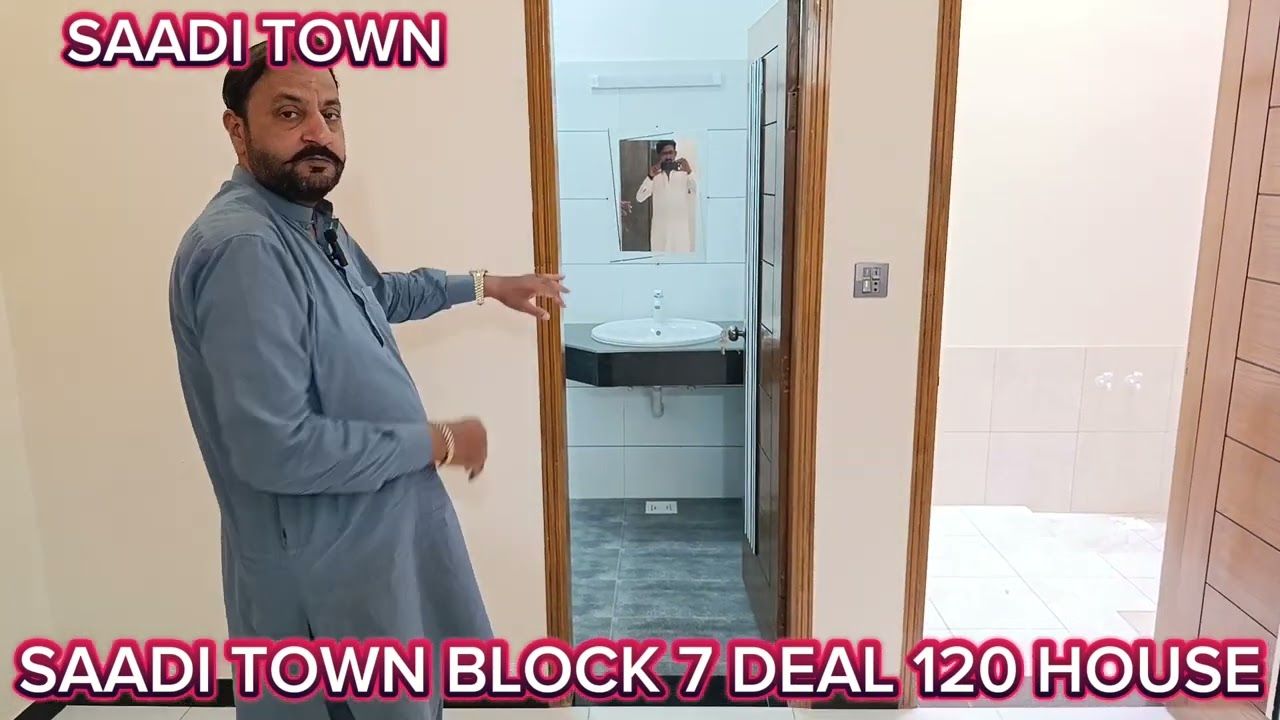 SASTA GHAR 120 GAZ DOUBLE STORY HOUSE SAADI TOWN FOR SALE IN SCHEME 33 KARACHI