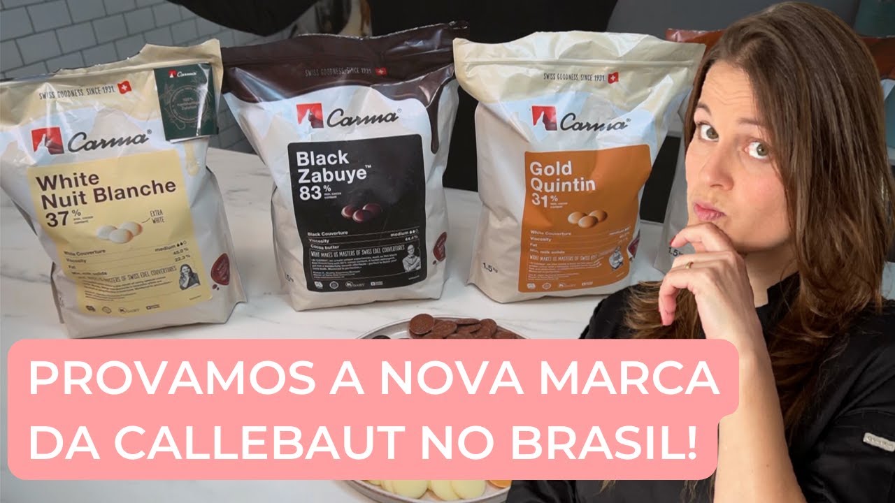 Novidade chegando no Brasil! PROVAMOS o CARMA o novo chocolate  suíço produzido pela Callebaut