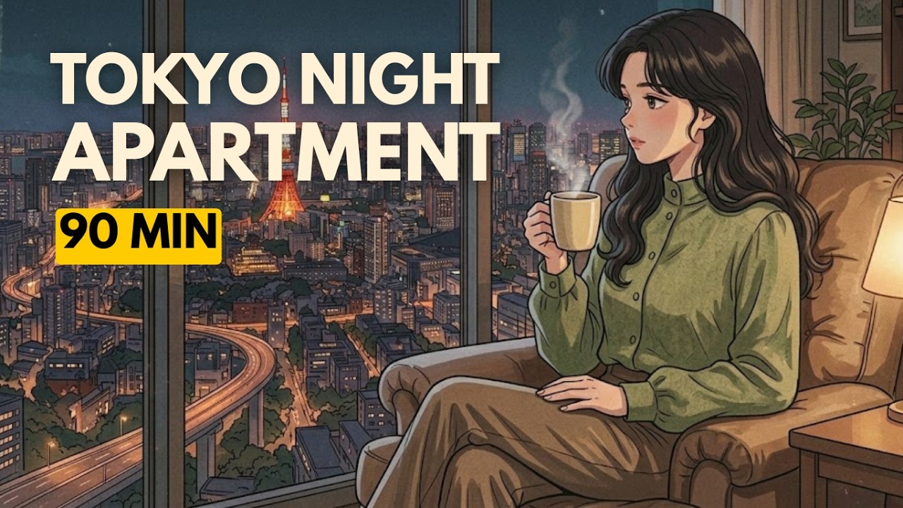 Quiet Tokyo Apartment Lofi 🏙️ Night Work Music| 静かな東京マンションLoFi