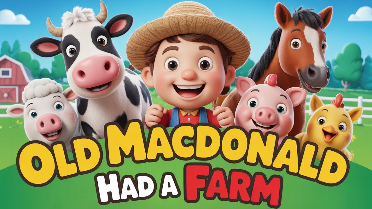 Old MacDonald Had a Farm 🎶 | Farm Animals & Sounds | Fun Nursery Rhymes for Kids