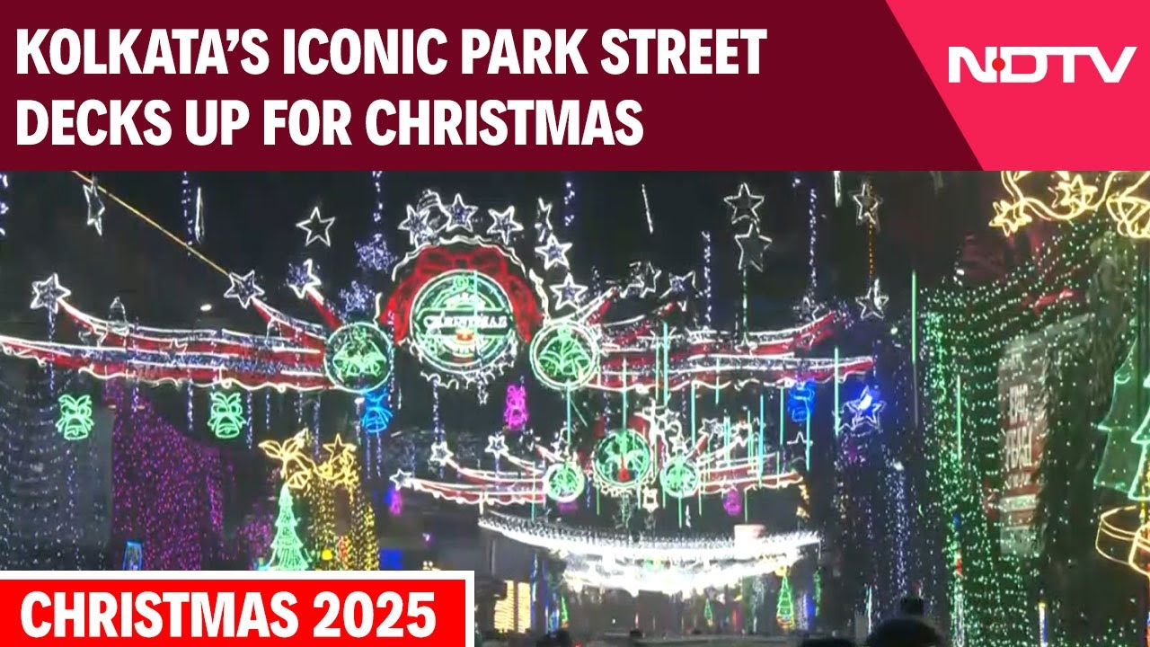 Christmas 2025 | Kolkata&rsquo;s Iconic Park Street Decked Up Beautifully With Lights, Stars And Cribs