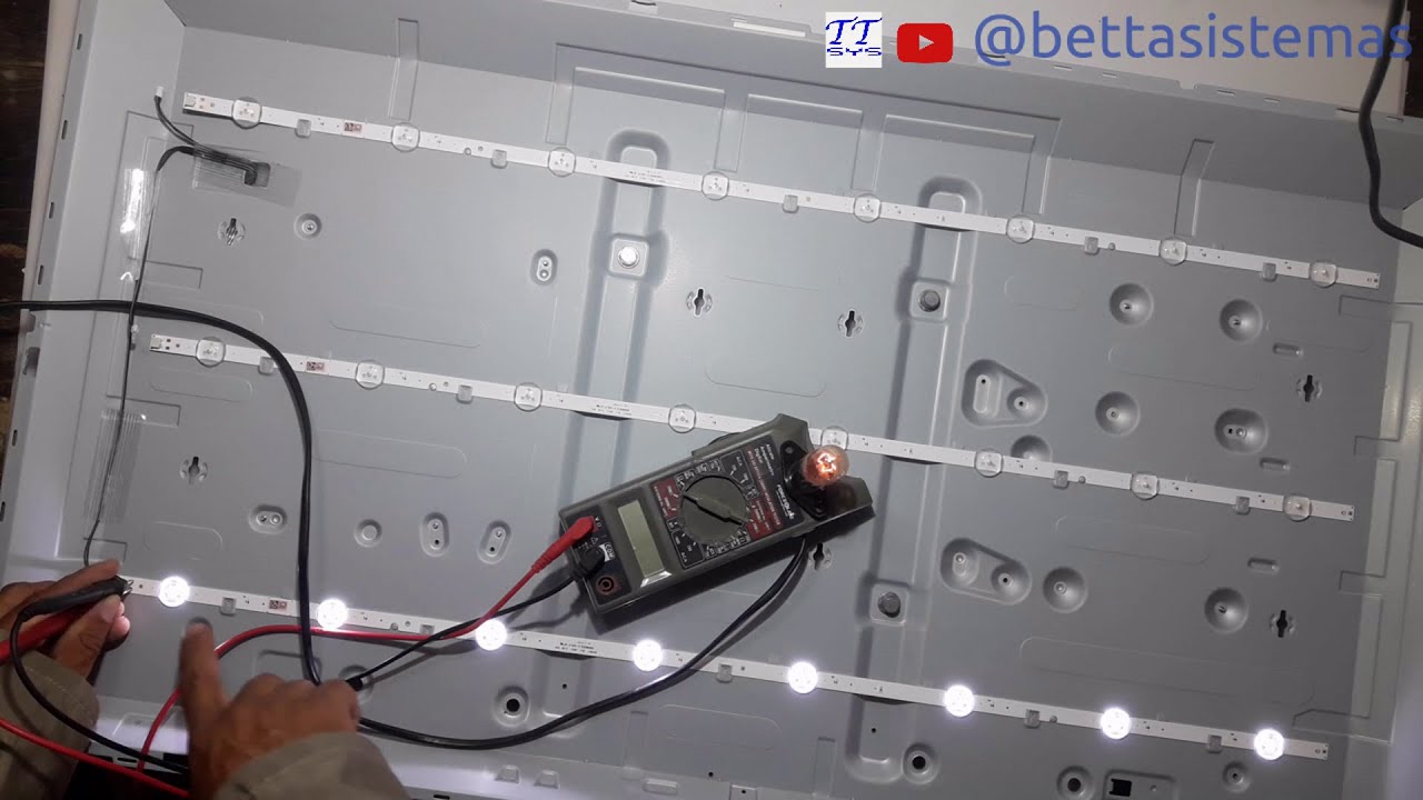 Troca de LED TV Samsung UN40J5200 passo-a-passo | Com alteração na Fonte.