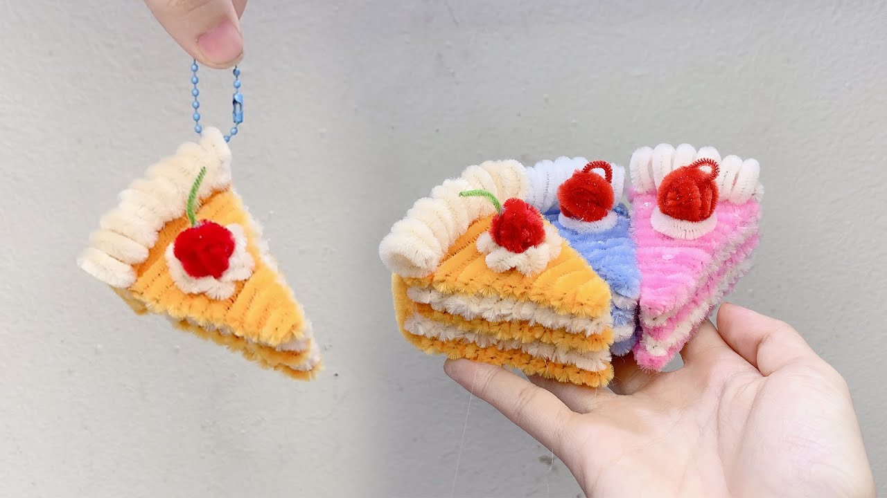 Easy DIY cake in chenille stem | how to make pipe cleaner cake |  DIY Pipe cleaner cake tutorial