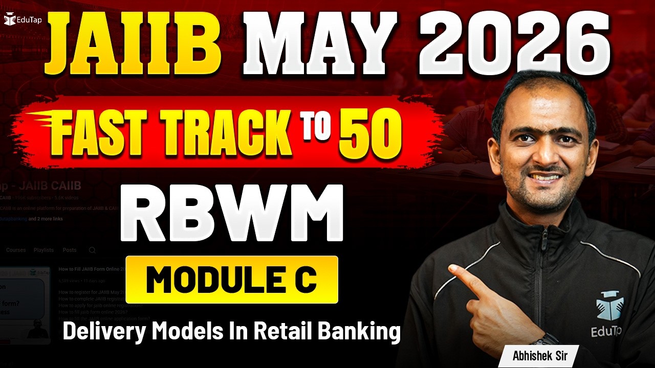 JAIIB RBWM Free Online Classes 2026 | Delivery Models In Retail Banking MCQ Practice