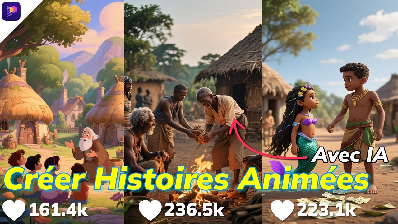 Google VEO3 : Créer des Histoires Animées Contes AFRICAIN 100% avec l’IA Illimité (5000€/mois)