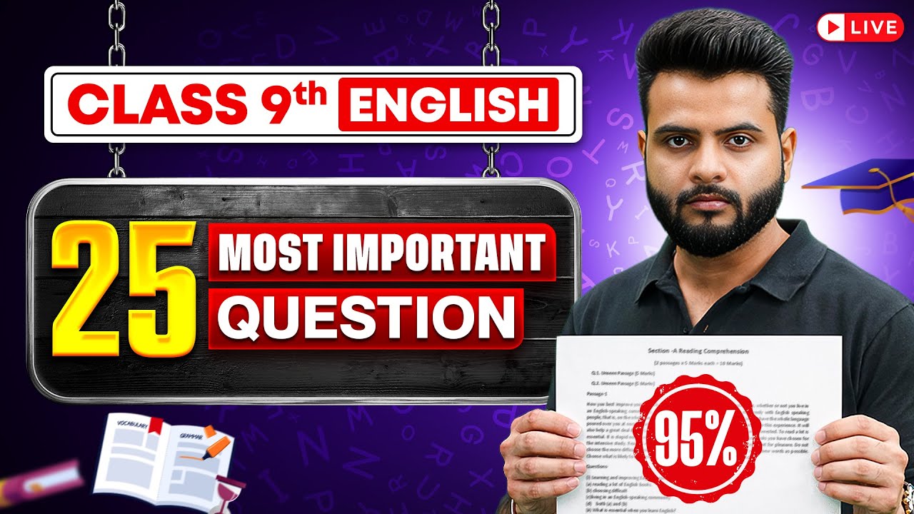 Class 9th English Most Important Questions By Anurag Sir | One Shot | Race Series 2026