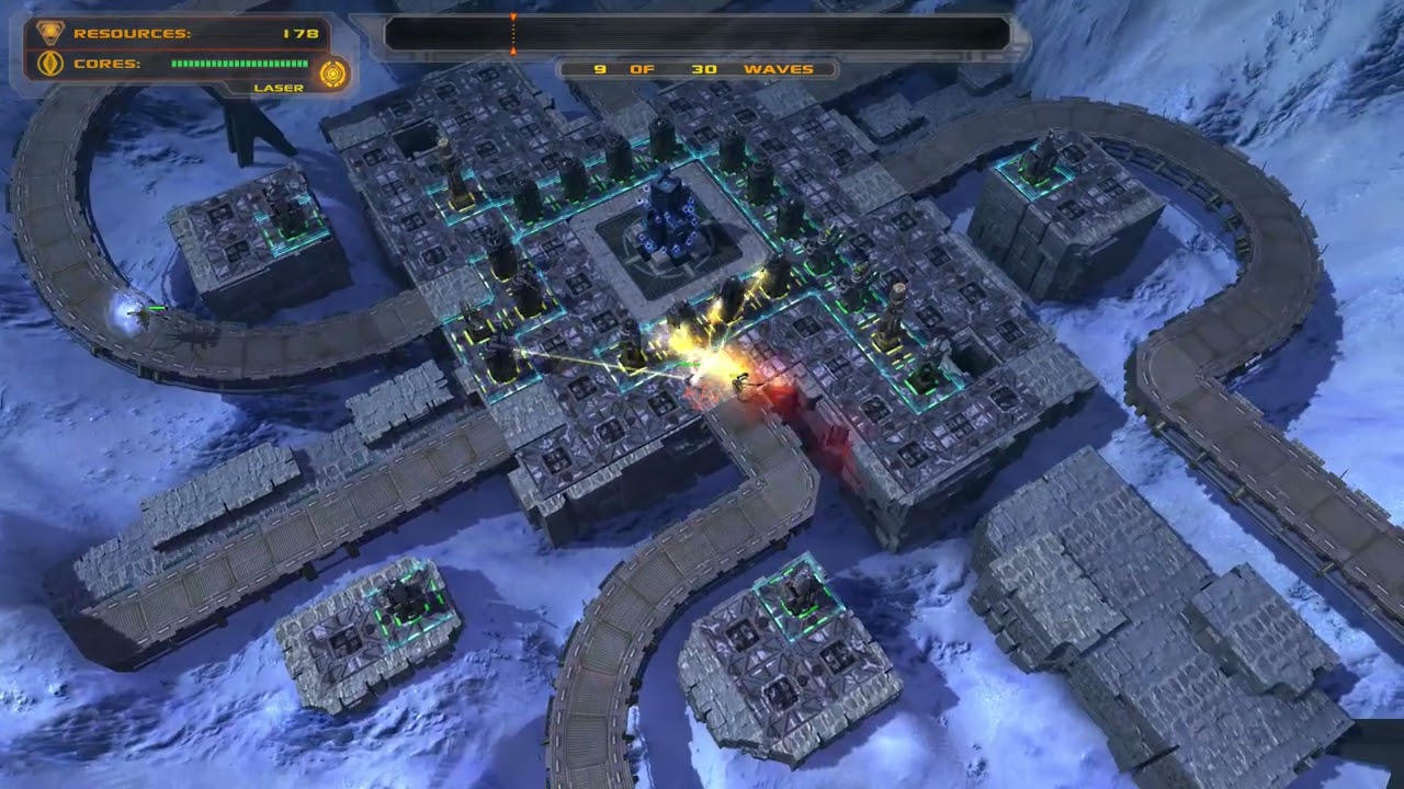 Defense Grid The Awakening Borderlands DLC Level 1 Onslaught Gold Medal