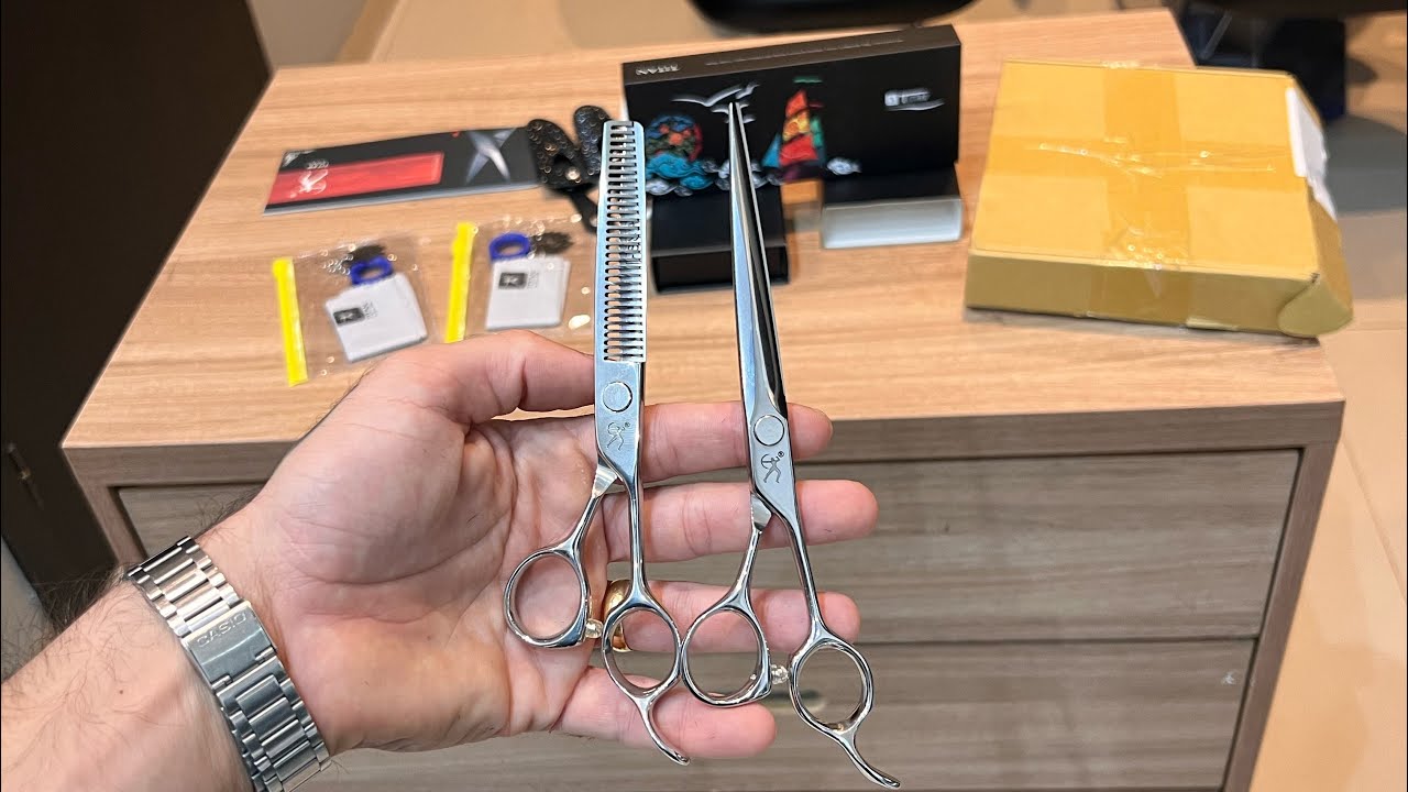 Tesoura titan 3D fio navalha a desbastadeira 🤌🏼✂️