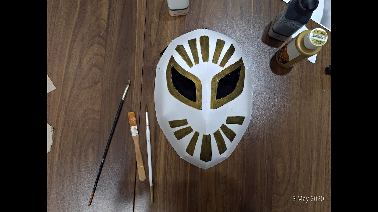 WWE Mistico Maskesi Nasıl Yapılır   Mistico Cardboard Mask Diy