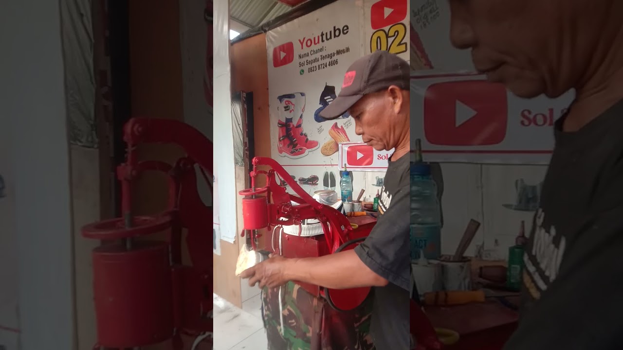 Sol sepatu tenaga mesin siap meluncur ke rumah-rumah