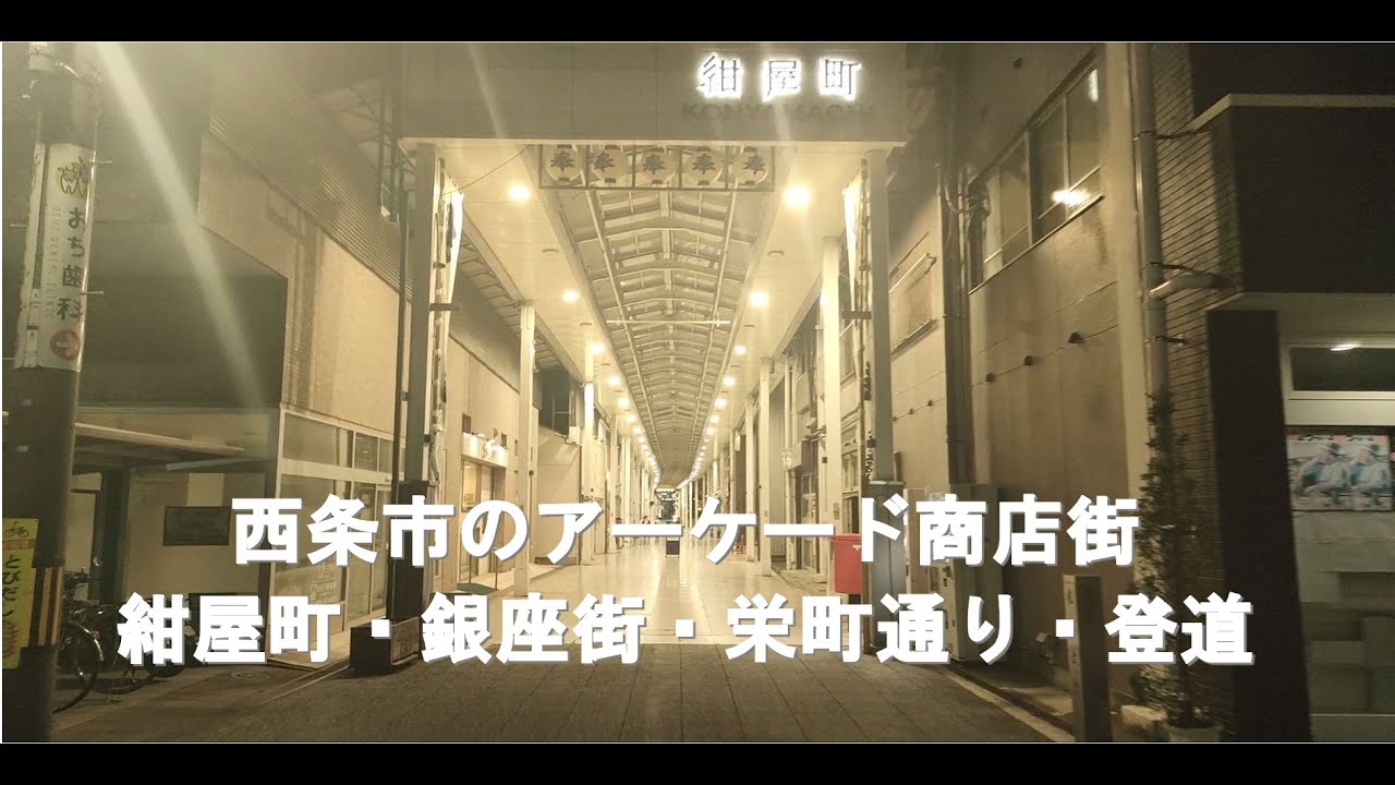 愛媛WALK（西条市）中心市街地のアーケード街