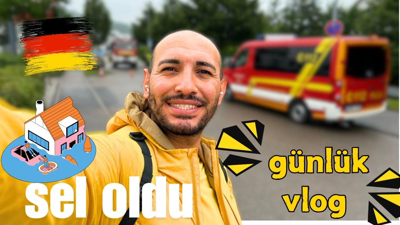 Almanya'da g&uuml;nl&uuml;k vlog (batı Almanya sular altında ve sel oldu)