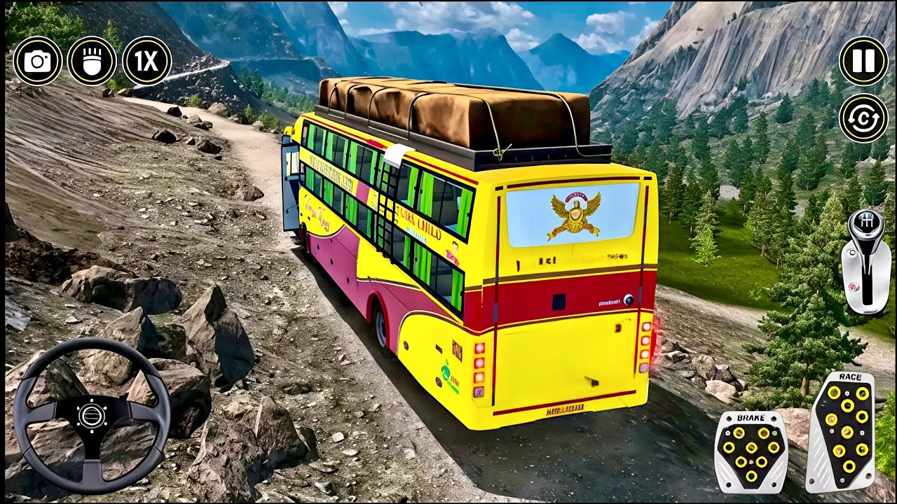 Bus driving pahad #trending #games #gaming 