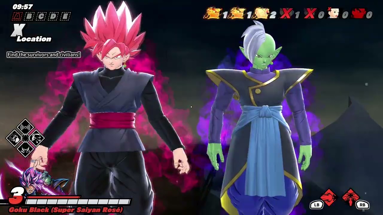 Dragon ball: The breakers Goku Black/Zamasu gameplay