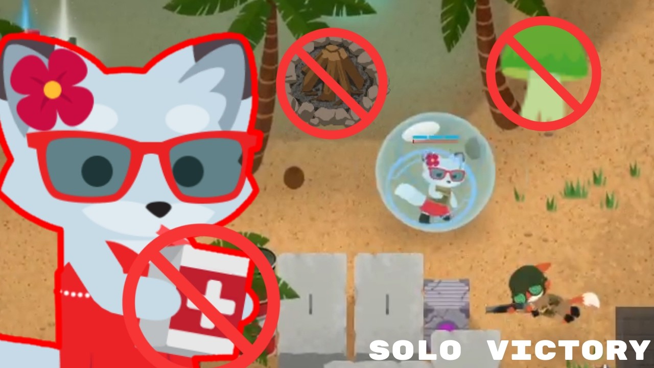 I win while i can't heal (super animal royale - solo victory)