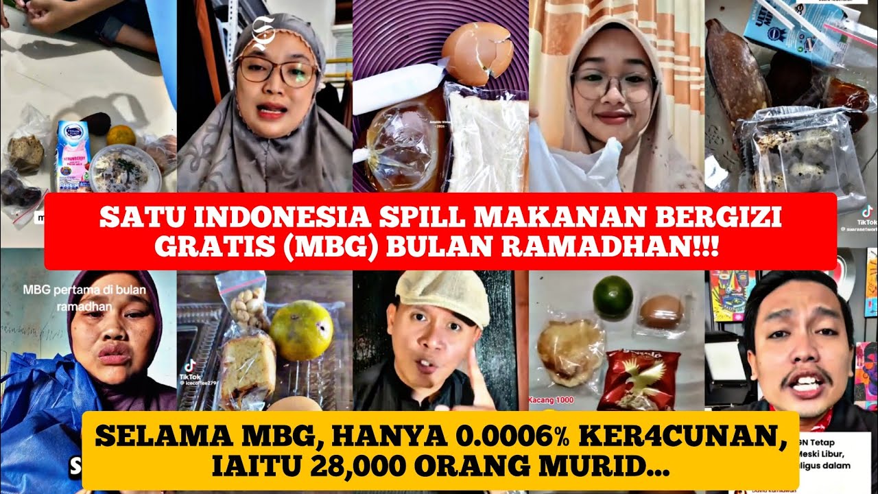 WARGA INDONESIA SPILL MAKANAN BERGIZI GRATIS RAMADHAN INI, SUDAH  2,8000 KES KER4CUNAN SEPANJANG MBG
