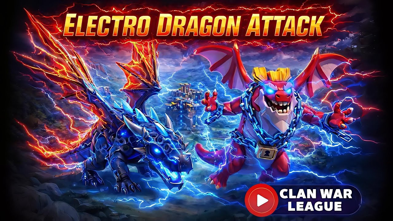 DAY 3 ELECTRO DRAGON ATTACK: CLAN WAR LEAGUE🔥