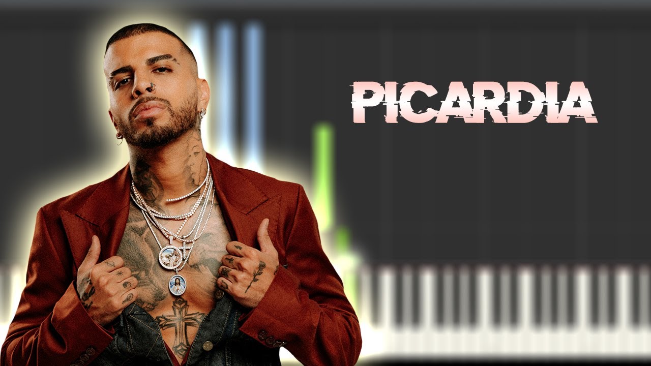 Rauw Alejandro x Junior H - PICARDÍA | Instrumental Piano Tutorial / Partitura / Karaoke / MIDI