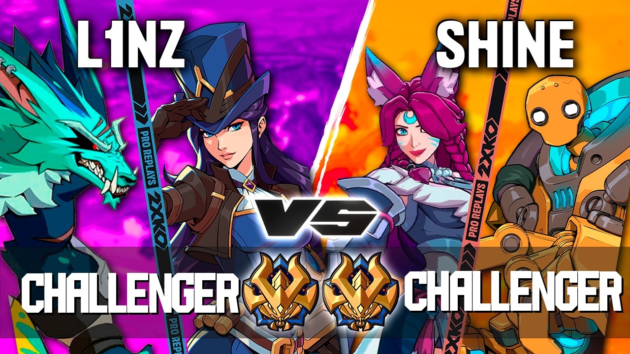 2XKO ▰ L1NZ (Caitlyn-Warwick) vs SHINE (Ahri-Blitzcrank) ▰ 2XKO Pro level replays
