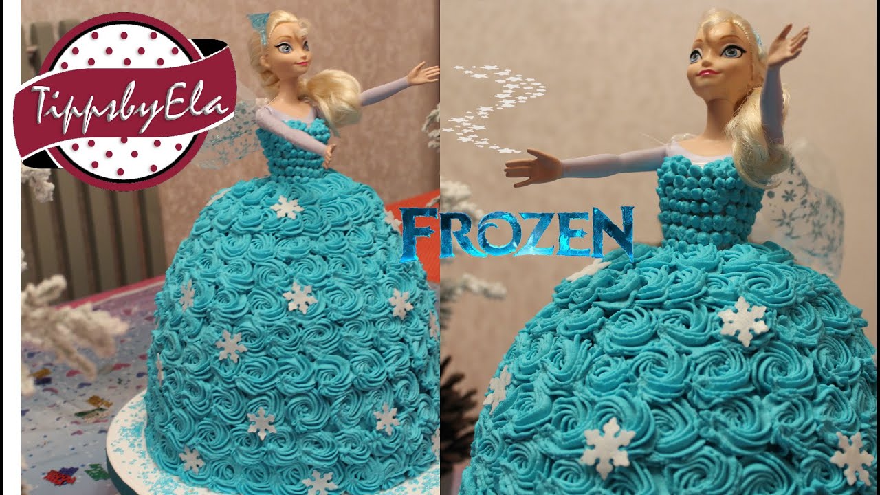 Elsa die Eiskönigin Torte aus Sahne selber machen Anleitung Deutsch