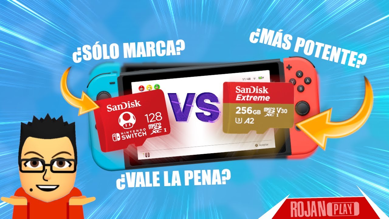 MicroSD OFICIAL de NINTENDO SWITCH VS SanDisk EXTREME ¿VALE LA PENA LA OFICIAL? ¿CUÁL ES MEJOR? 🧐